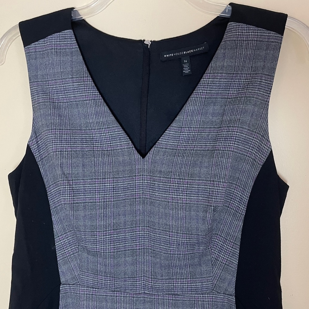 WHBM White House Black Market Colorblock Dress 14 Office Business Casual Classic - Picture 3 of 9